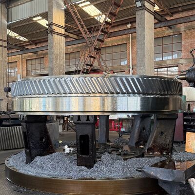 산업 기계 응용 분야에서 고 토크 전달을 위해 설계된 이중 헬리컬 기어